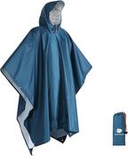ANYOO Hooded Rain Poncho for Adults Waterproof Lightweight Rain Coat for Men - Image 8