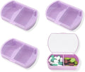 4PCS Small Pill Case Travel Pill Box Cute Pill Organizer by INVODA