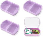 4PCS Small Pill Case Travel Pill Box Cute Pill Organizer by INVODA