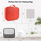 Travel Makeup Bag with LED Mirror and 10x magnifying glass with 3 Lighted - Image 8