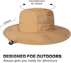 Sun Hat for Men/Women, UPF 50+ Fishing Hat, Waterproof Wide Brim Bucket Hat - Image 4