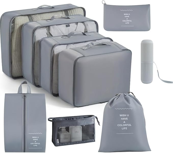 9 Set Packing Cubes for Suitcases, Aydicon Travel Luggage Packing Organizers by Unknown