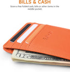 Buffway Mens Slim Wallet, Minimalist Thin Front Pocket Leather Credit Card - Image 5