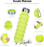 Nefeeko Collapsible Water Bottle, Reuseable BPA Free Silicone Foldable Water - Image 3