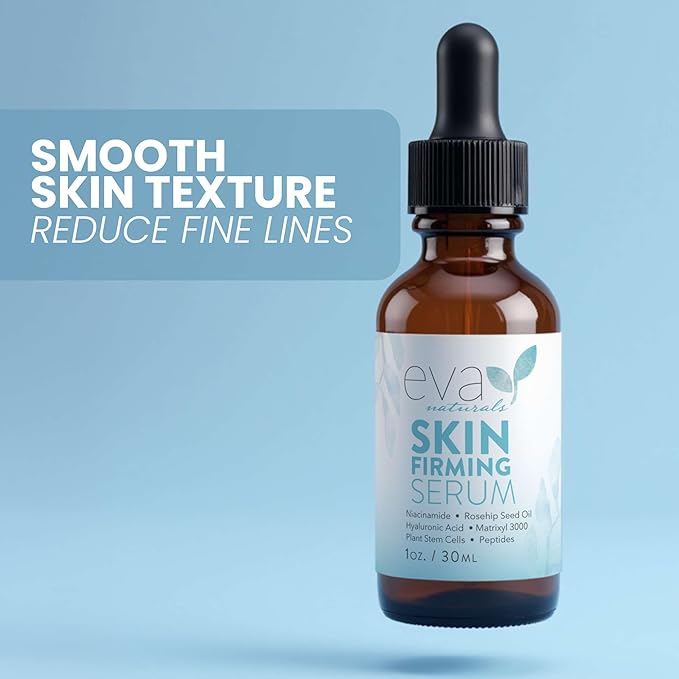Eva Naturals Skin Firming Serum with Niacinamide and Hyaluronic Acid, 1 oz