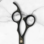 Scissors for Haircutting Professionals - Matte Black Finish - Long Lasting, Sharp Edge for Easy Hair Cuts - 440C Stainless Steel (6.0 Inches)