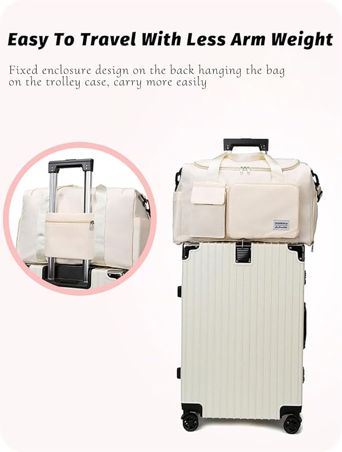 Multipurpose 20L Foldable Duffel Bag Gym Yoga Bag Carry-On Shopping Sack Travel - Image 4