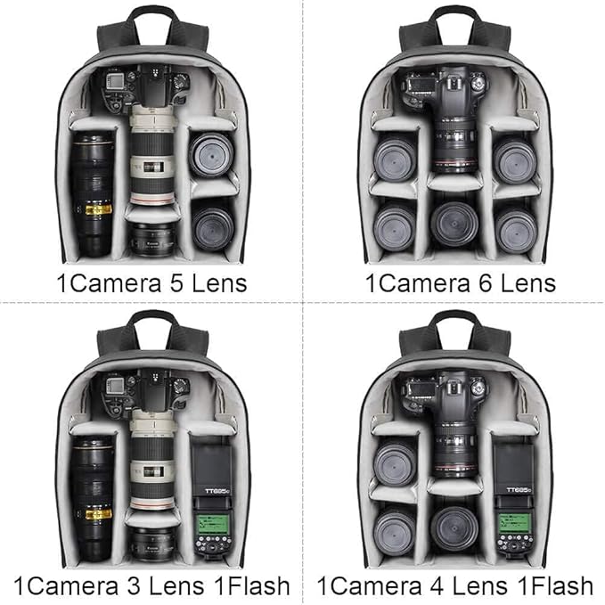 Cwatcun Camera Backpack Professional Camera Bag - Image 4