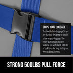 GORILLA GRIP Heavy Duty 4 Pack Adjustable Luggage Straps - Image 3