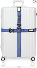 Vigorport Luggage Straps for Suitcases 2 Pack, Heavy Duty Metal Buckle Luggage by Vigorport