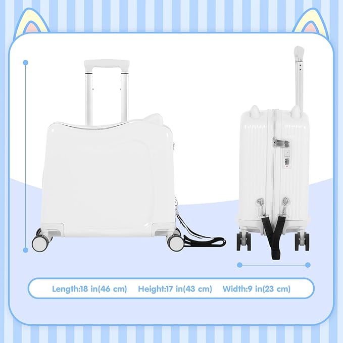 smilesun 20" Ride-On Travel Suitcase - Image 7