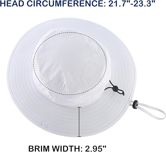 Connectyle Sun Hat for Men Women Outdoor UV Protection Safari Hat for Fishing - Image 3