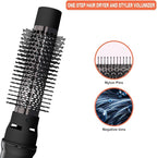 4-in-1 Hot Air Brush, Ionic Hair Dryer Brush with 2 Speeds & 2 Heat Settings, 1000W Fast Styling for Frizz-Free Shine, Blowout Straightener Curler for Salon Volumized Hair