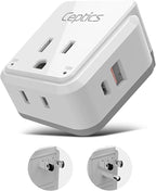 Ceptics Japan, Philippines Power Travel Plug Adapter Set, 20W PD & QC, Safe by Ceptics