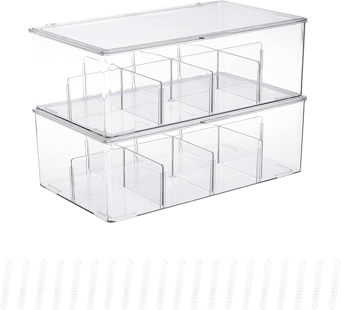 Yesesion Clear Plastic Storage Bins - Image 9