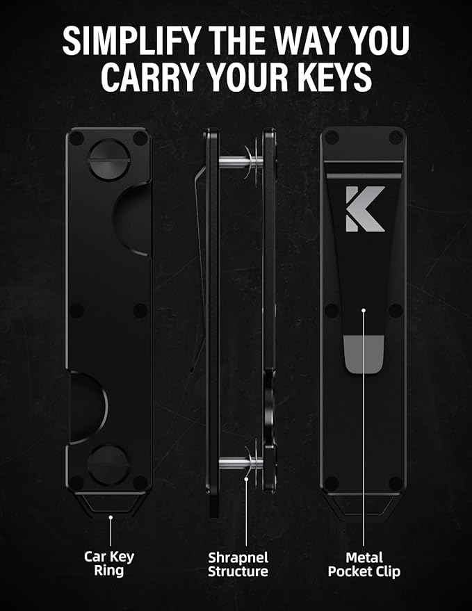 Key Organizer Key Holder Compact Key Case Minimalist Metal Key Chain Key Holder - Image 2