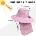 Sun Hats for Men Women, UPF50+ Protection Safari Hat, Wide Brim Fishing Hat - Image 6
