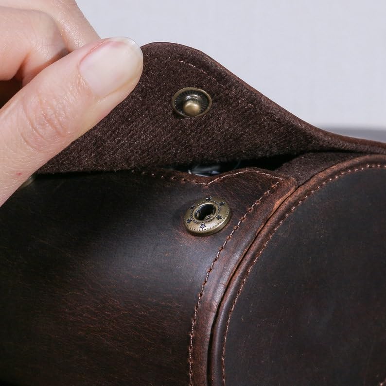 Genuine Leather Watch Roll Travel Case (Roll 2 slots)