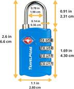 3 Pack TSA Luggage Locks with 4 Digit Combination – Heavy Duty Set Your Own - Image 2