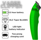 Supreme Trimmer Vader Clipper with DLC Taper Blade STC5098 | 210 Min Run Time 7500 RPM Hair Trimmer | Professional Brushless Motor Barber Clipper | Acid