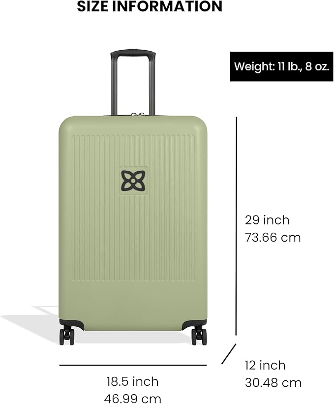 Sherpani Meridian, 29 Inch Travel Hardside Luggage, Durable Hardshell Luggage - Image 3