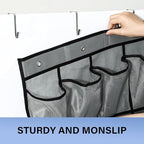 Over the Door Shoe Organizer, 24 Large Breathable Mesh Pockets, Hanging Storage - Image 3