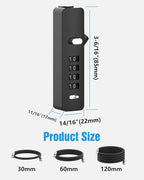 Combination Lock, 4-Digit Steel Cable Locks - Image 4