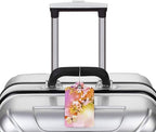 2 Packs Beautiful Spring Flowers PU Leather Luggage Tags Butterfly Suitcase - Image 6