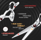 SWAP Professional Hair Cutting Scissors - SUS 440C Barber Shears, Profesional Shears for Hair Cutting (S2, 6 '' Hair Cutting Scissors)