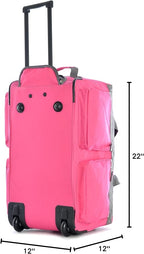 Olympia U.S.A. 22 inch Carry On 8 Pockets Wheeled Rolling Duffel Bag Water - Image 10