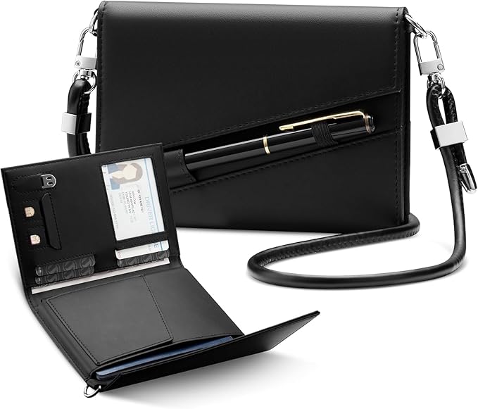 Real Leather Wallet RFID Blocking Passport Holder by Plinvo