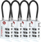 TSA Approved Cable Luggage Locks, Re-settable Combination by Forge