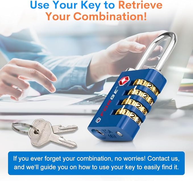 Forge Dual-Opening: Key or Combination Access Lock, TSA Approved Locks - Image 5