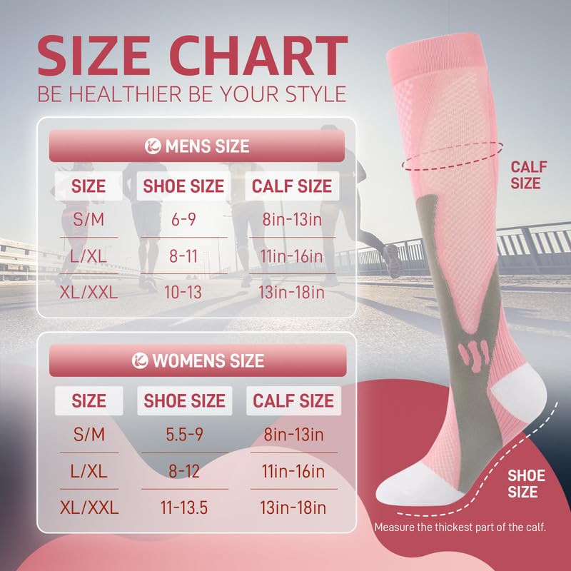 Compression Socks 4 Paris for Women & Men 20 (S/M / 01 Blue| White| Green| Pink)