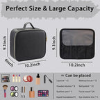 Makeup Bag with Led Mirror, Travel Makeup Organizer with 3 Color Setting & - Image 2