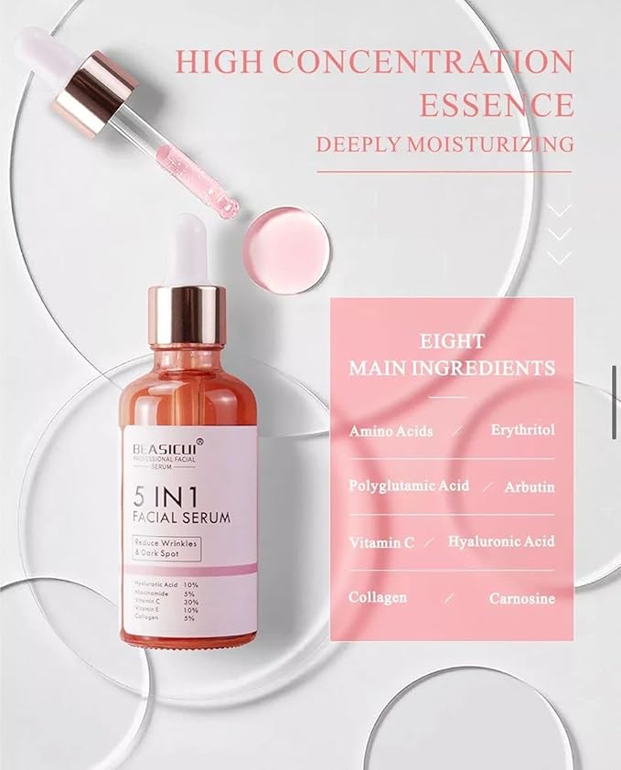 Vitamin C Serum for Face – Anti Aging Face Serum with Vitamin C, Hyaluronic Acid, Vitamin E – Radiance Serum for Dark Spots, Even Skin Tone, Eye Area, Fine Lines & Wrinkles, 1 Fl Oz