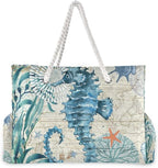 senya Large Beach Bags Totes Canvas Tote Shoulder Bag Soft Wave Water Resistant - Image 2
