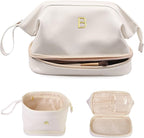Monogrammed Gift for Women Girls, Initial Makeup Bag, Personalized Double Layer by Vogewood