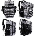 Military Tactical Backpack for Men and Women 45L Army 3 Days Assault Pack Bag Large Rucksack with Molle System White black (White Black)