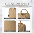 LFH Home Cotton Canvas Large Laundry Bag - Image 3