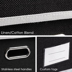 Storage Boxes with Lids [3 (Black / S(3-Pack))
