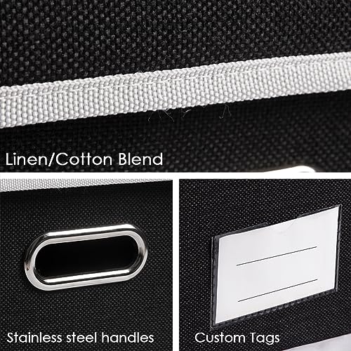 Storage Boxes with Lids [3 (Black / S(3-Pack))