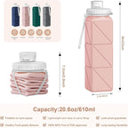 Collapsible Water Bottles, Portable Lightweight Reusable Leak-Proof BPA-Free - Image 3