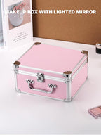 Qislee Makeup Box with A Detachable Lighted Mirror, Waterproof Travel Train Case - Image 7