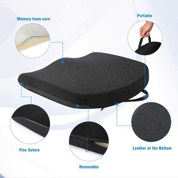 Tsumbay Memory Foam Seat Cushion, Office Soft Seat Cushion - Image 4