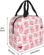 Pink Pig Lunch Box Animal Lunch Bag Insulated Reusable Lunch Tote Bag Cooler - Image 6