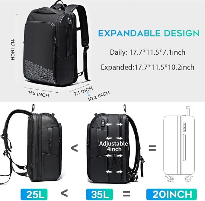 BANGE Travel Backpacks, Weekender Carry On Backpack, Waterproof Men's Business - Image 2