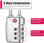 ZHEGE TSA Wire Lock 2 Pack Cable Luggage Lock - Image 3