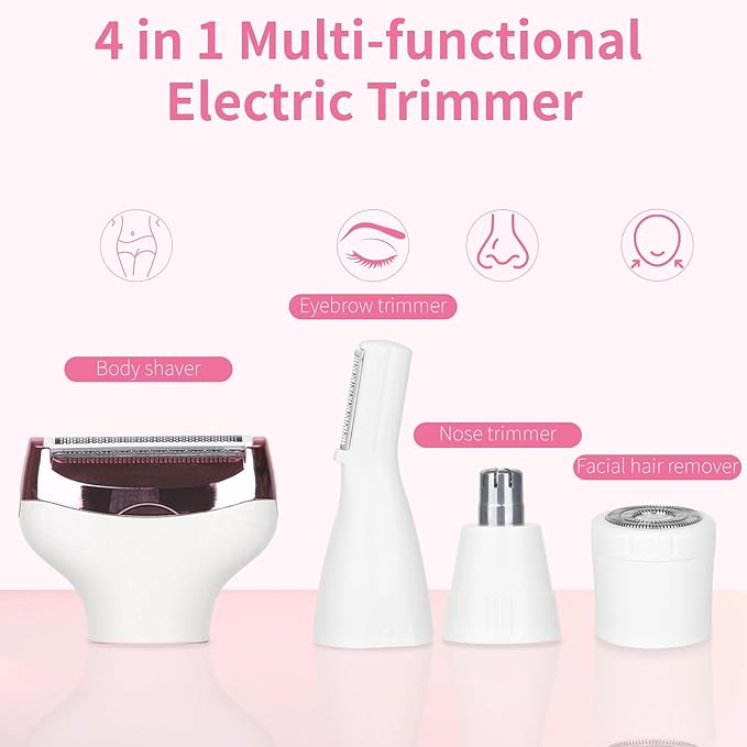 Electric Razors LED Display for Women Men, 2025 Wet/Dry Lady Shaver, 4 in 1 - Image 7