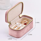 TAIMY Mini Jewelry Travel Case, Velvet Small Travel Jewelry Box, Portable - Image 2